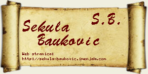 Sekula Bauković vizit kartica